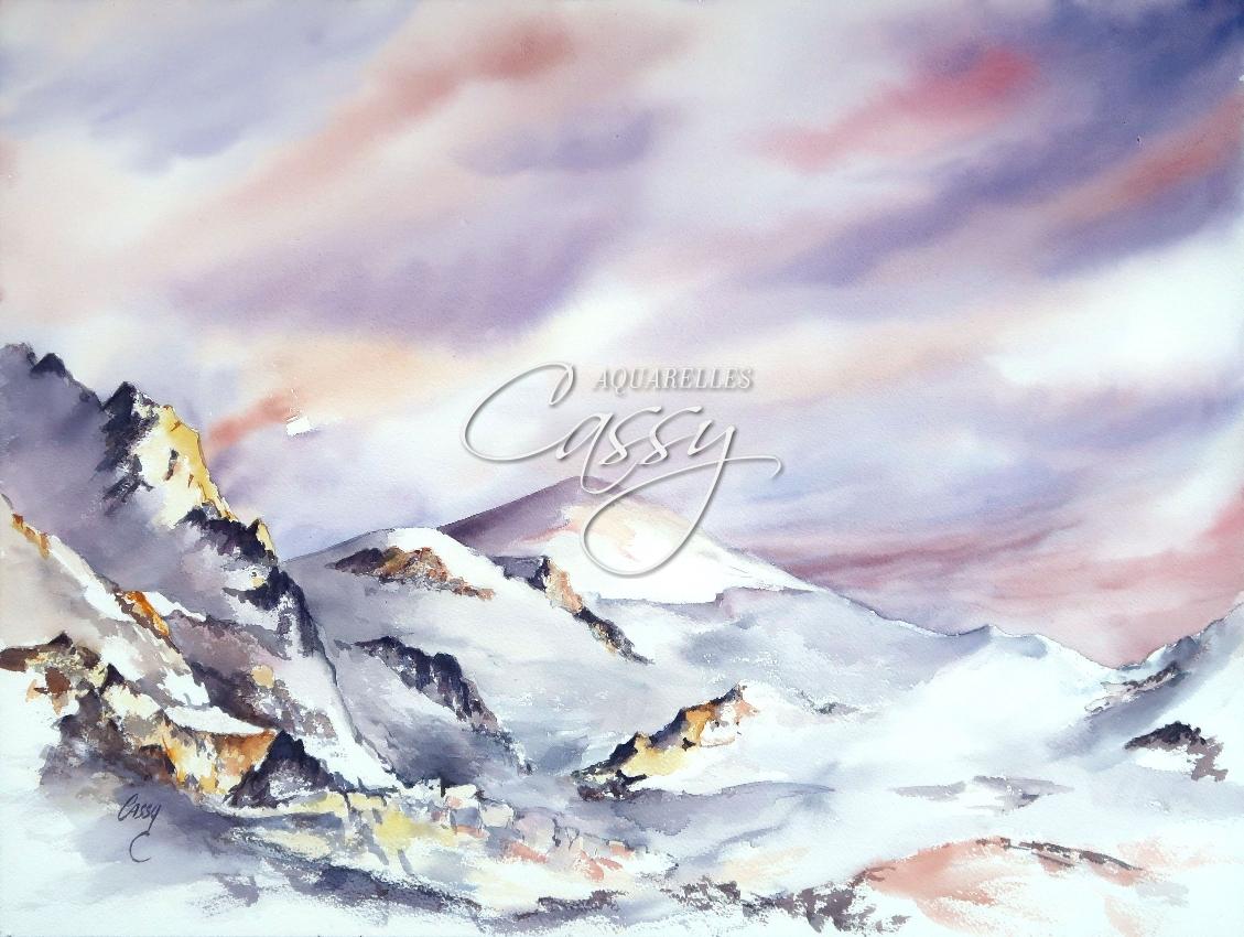 Le Mont-Blanc - toit de l'Europe (46 cm X 61 cm)